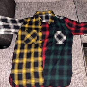Multi colored flannel